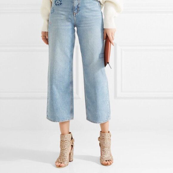 Laurence Dacade Rush Gold Brocade Heels - Picture 8 of 9